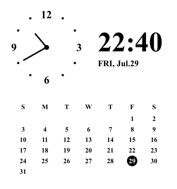 calendar Ceas Idei de widgeturi[BVHGkFZCDeCizruFc7kA]