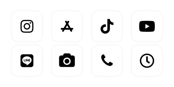 白黒App Icon Pack[XgxmmkFJk6oZ7M1wwnWh]