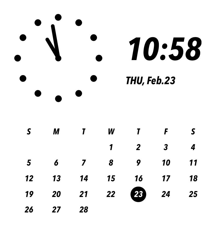 カレンダー Relógio Ideias de widgets[bWaASRZm0q302uePKkuw]