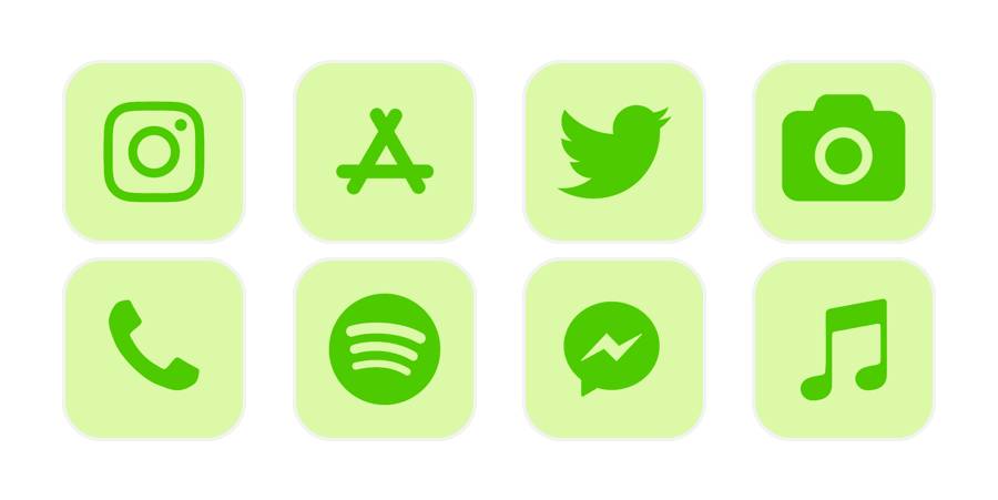 Green Pacchetto icone app[3qBLhocefXno6wUXDOYD]