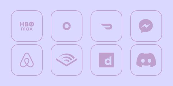 紫 App-Symbolpaket[EqJOHPyjOSSdtsZwggre]