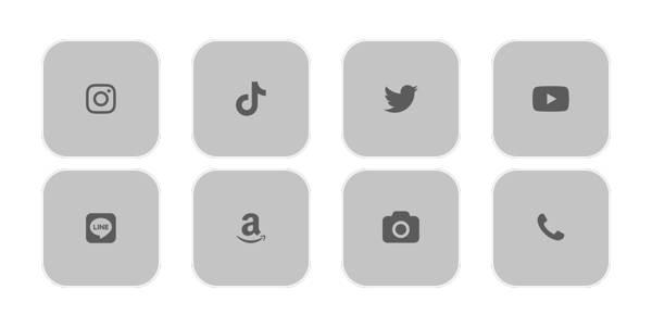 はいいろカラーアイコンApp Icon Pack[0FbLaZQqh6nT79Z3xQGg]