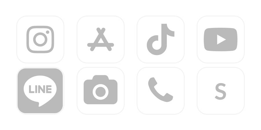 グレーのアイコン App Icon Pack[mqBvxT1zgnrhYGVn5mVv]