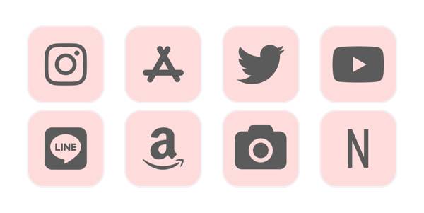 Różowy Pakiet ikon aplikacji[2yk8YMX44S6XD0OtTfVK]