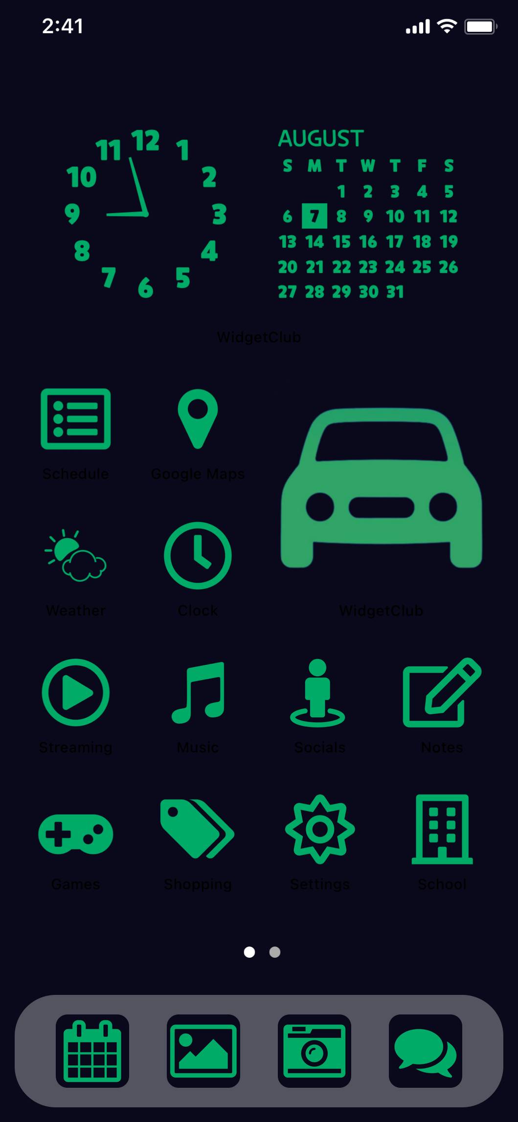 Green & Black Theme (Driving)Idées d'écran d'accueil[FYgP9YCagYBK80Nkg8HT]