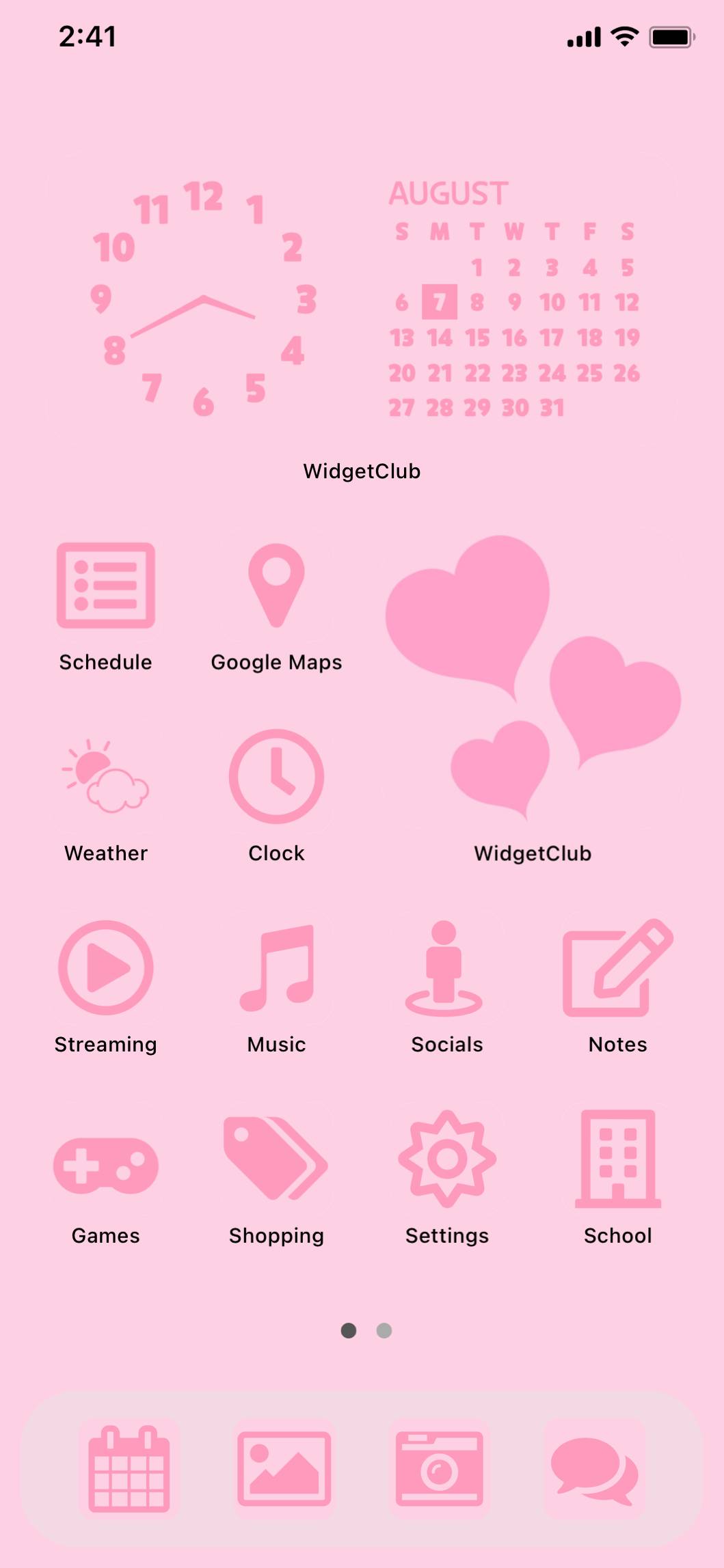 Pink Theme (Valentine’s Day)Nápady na domovskou obrazovku[okRrgGYNZbjJSmoWg2t4]