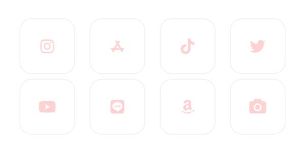 ガーリーピンク💗🤍 App Icon Pack[CYfJfU7sWK9bS1tVyb55]