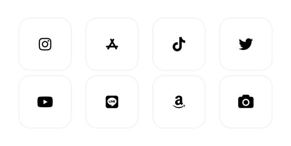 モノトーン App Icon Pack[xOIXLaH6ZDEqUZqcPVm0]
