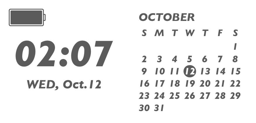 時計とカレンダー Calendrier Idées de widgets[kVT3QNYssJEEUWBCABFC]