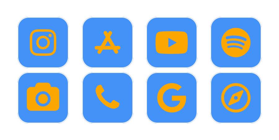 ブルー✖️オレンジアイコンApp Icon Pack[A4Qg6G6QQAaFceTPfAB8]