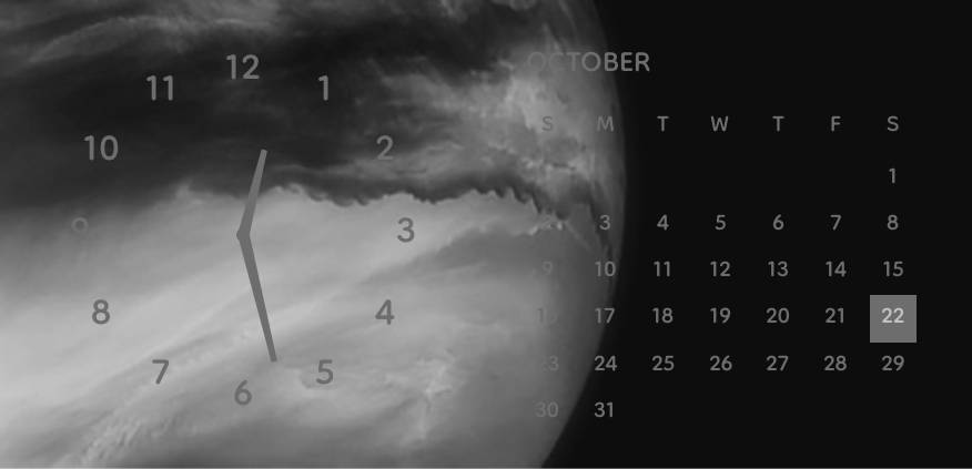 clock & calendar (moon ver.時計ウィジェット[l69WvCgd5zup916qhtK9]