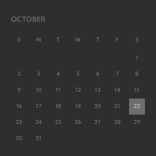 calendar (gray ver. Kalender Widget-Ideen[Gw8S9YG46YDlp9FEc5db]