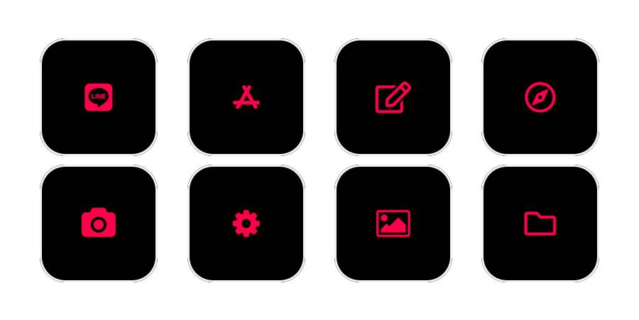 赤いやつ App Icon Pack[pE52sN5dXrXf3jFl8nII]