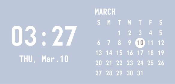 Light blue Calendar Widget ideas