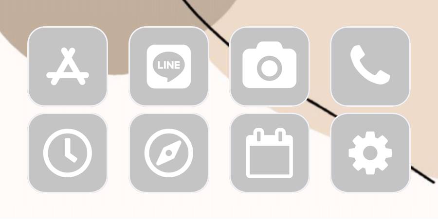 シンプルアイコン App Icon Pack[L0G4zCwoLe9av9Eqmtk7]
