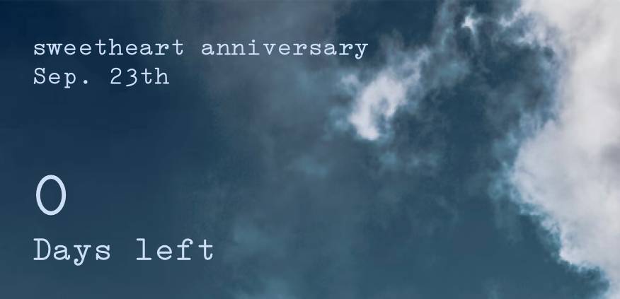 sweetheart anniversary Countdown Widget ideas[zu6dgJlaIrKmLDfdkTnn]