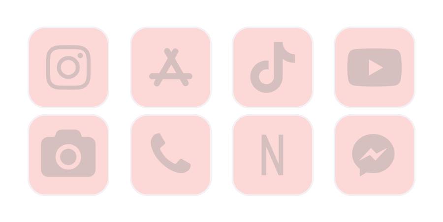 Pink Aesthetic Paket ikona aplikacije[h3prgt1rlZWVWNvCucBO]