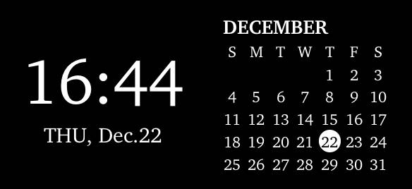 黒 Calendar Idei de widgeturi[g66qp5qJBQpklENKWqnR]