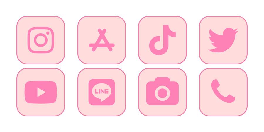 ぴんく App-pictogrampakket[QNASpPY4xDwxF1mSIW09]