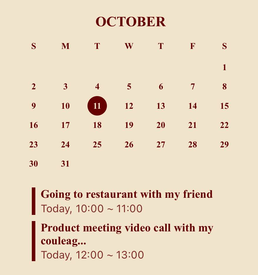 calendar Calendrier Idées de widgets[CLbs1IsOdMdiE8ZAx9nD]