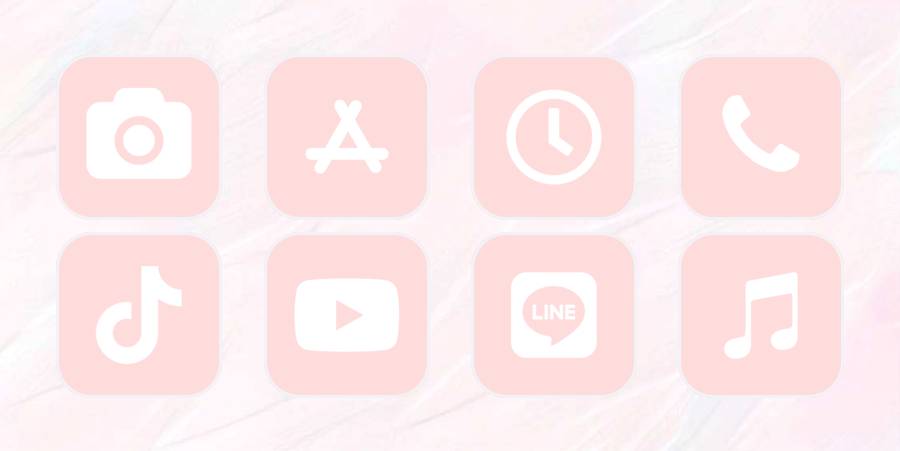 オーロラピンク App Icon Pack[XMH5BmruifvQIiUA4Daa]