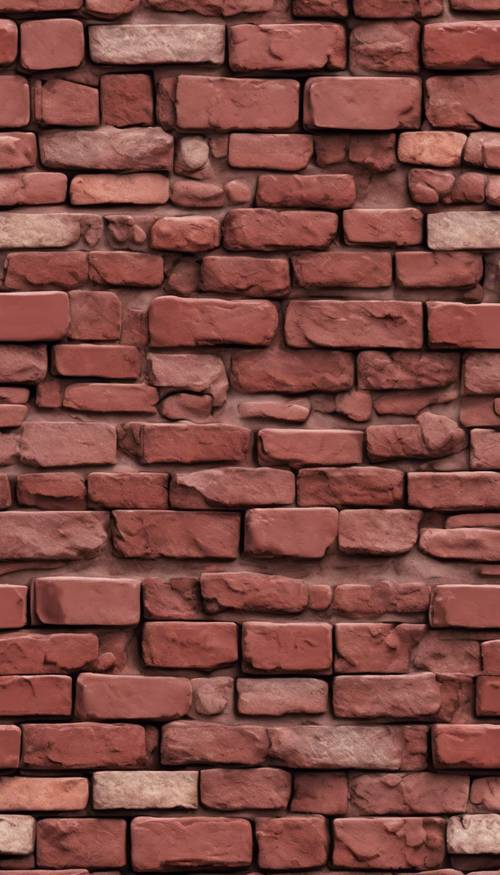 A seamless pattern of weathered, dark red bricks stacked in a classic offset fashion.