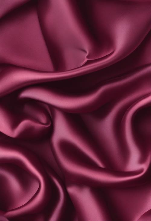 Ein detailliertes, nahtloses Muster, das die Drapierung burgunderfarbener Seidenlaken einfängt.