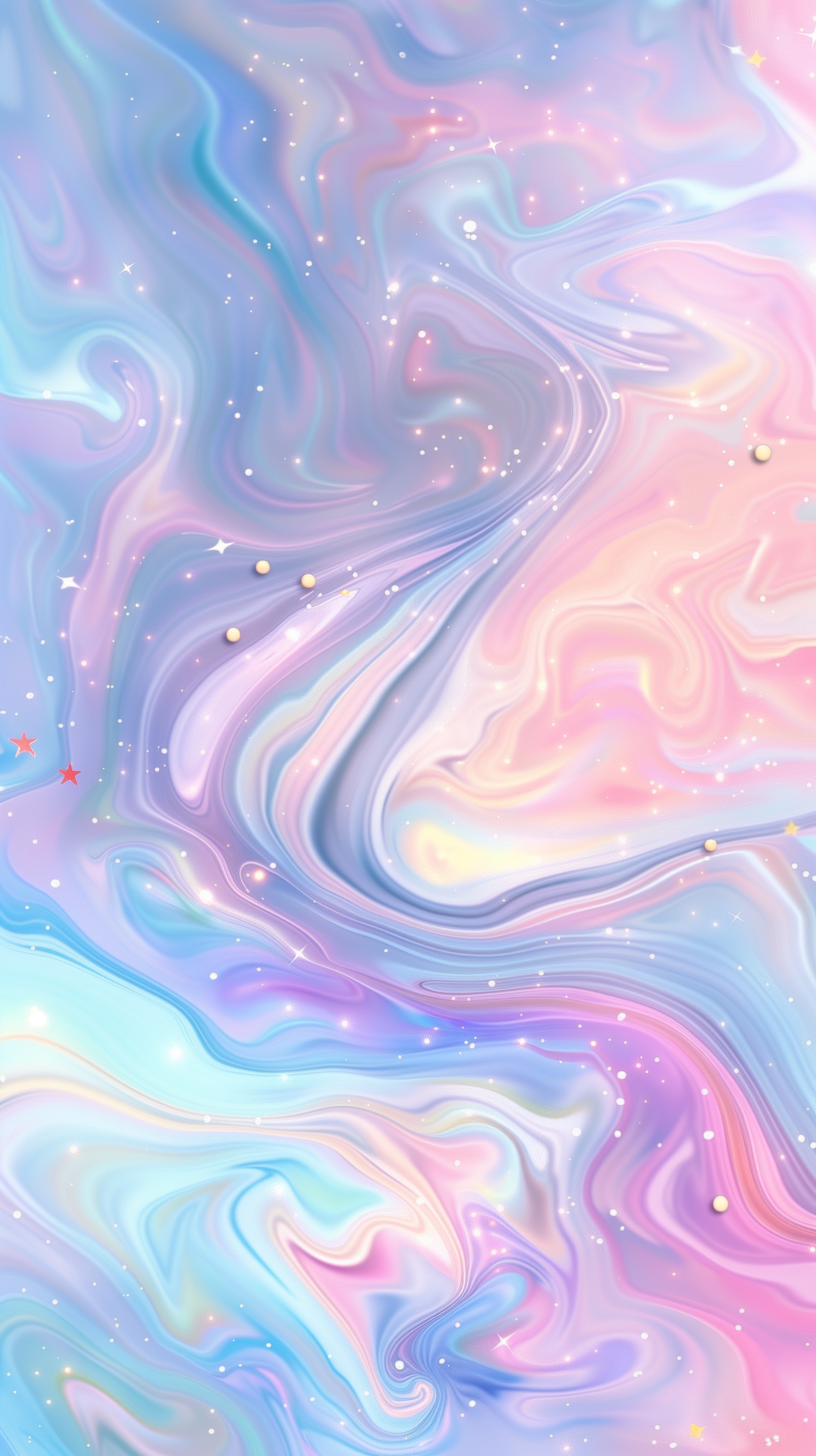 Swirling Pastel Galaxy with Stars Behang[58935a042c3f47169f40]