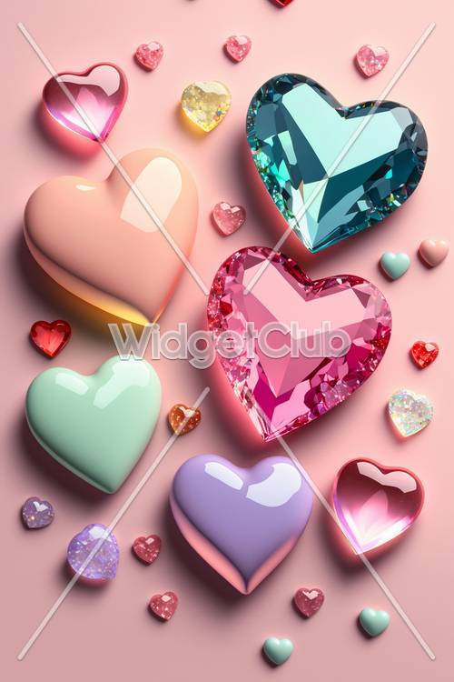Colorful Hearts Galore for Your Screen