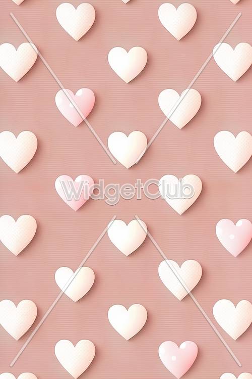 Śliczne różowe wzory serc dla dzieci