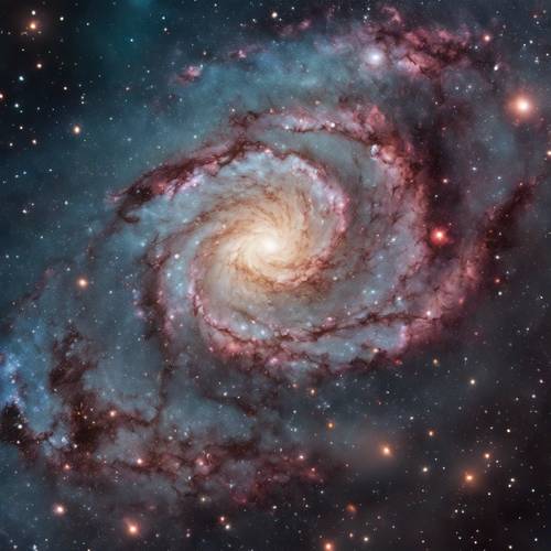 A swirling galaxy full of stars and nebulas. Behang [30eb1c045d9e453c911b]