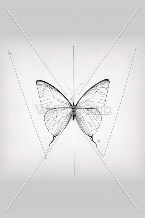 対称模様の蝶のアート