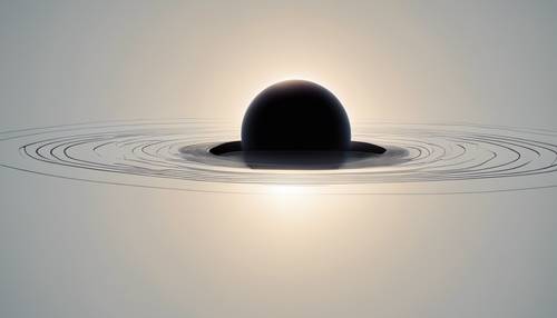 Ilustração estilizada simples de um buraco negro.