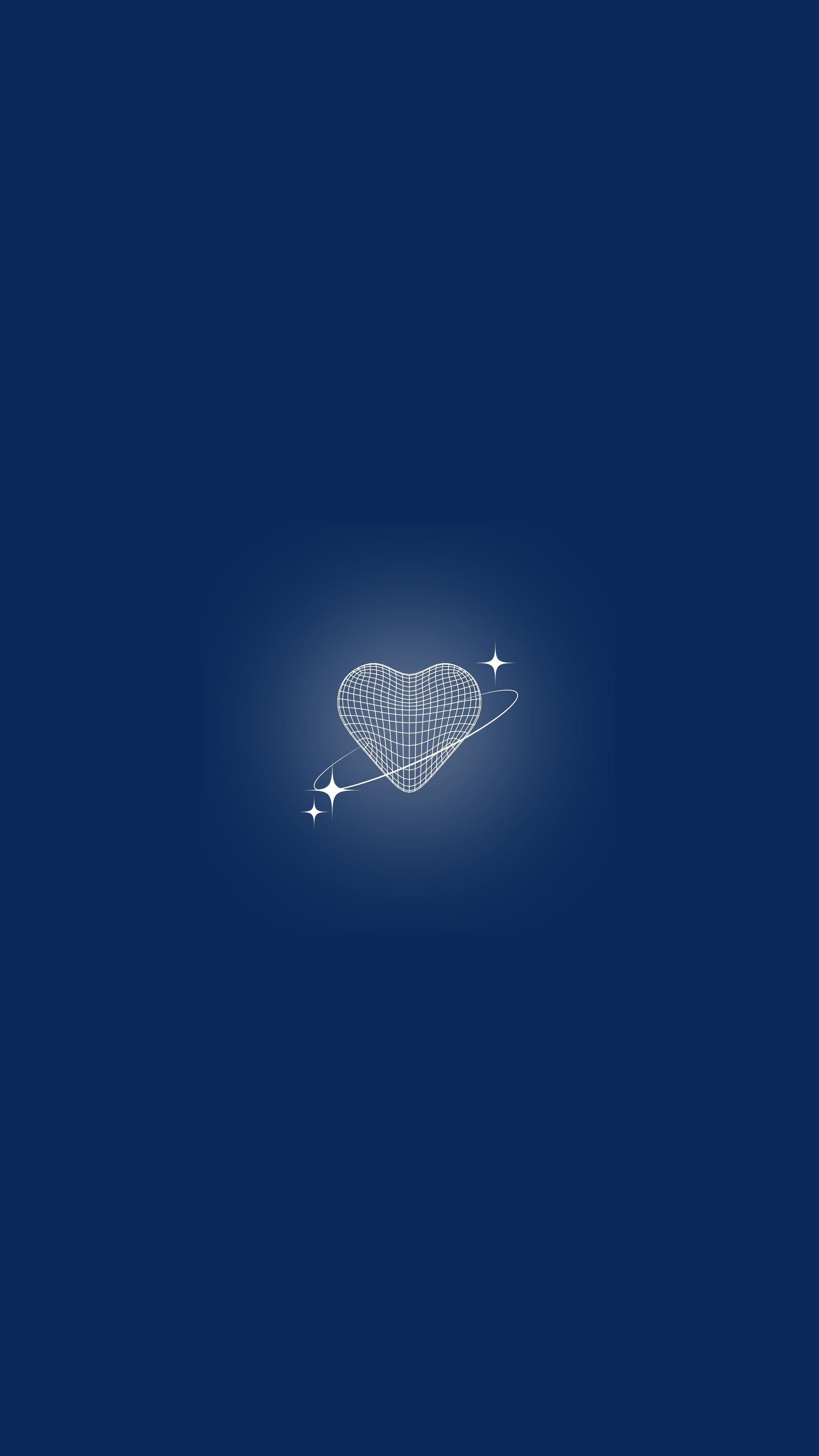 Shining Heart on Dark Blue Background Tapéta[c656dc8c75984ca4b8d4]