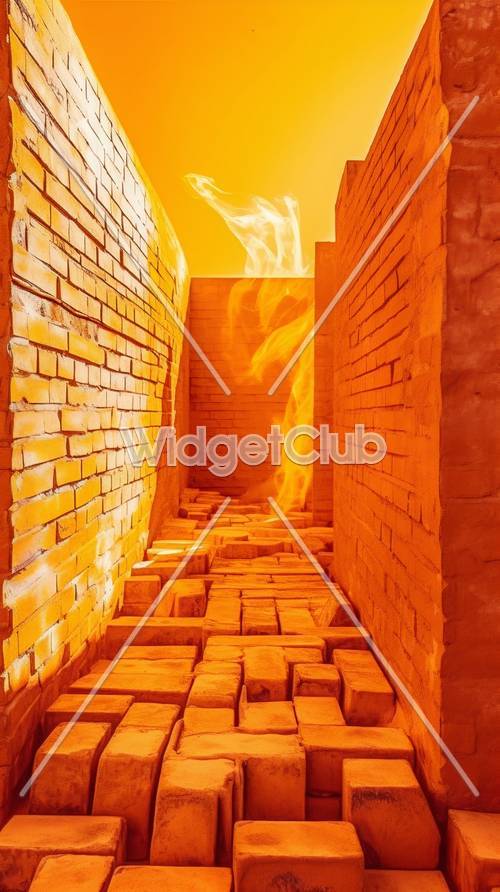 Fiery Orange Maze