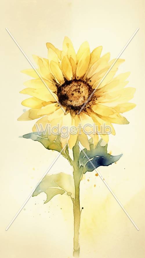 Sunny Yellow Sunflower Art