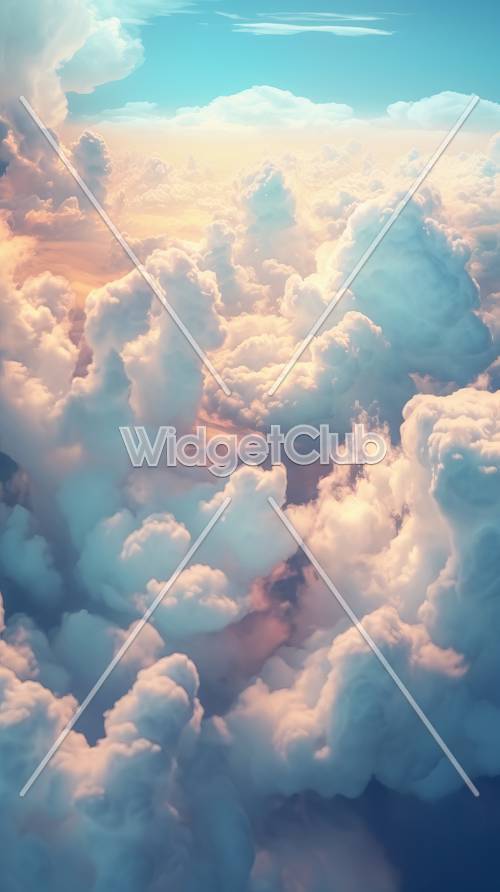 Những đám mây trên bầu trời vàng tuyệt đẹp