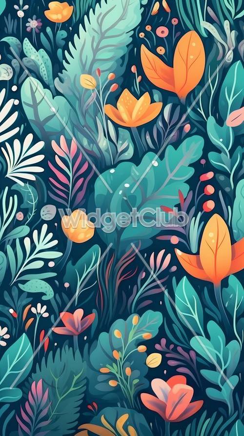 Colorful Jungle Adventure Background