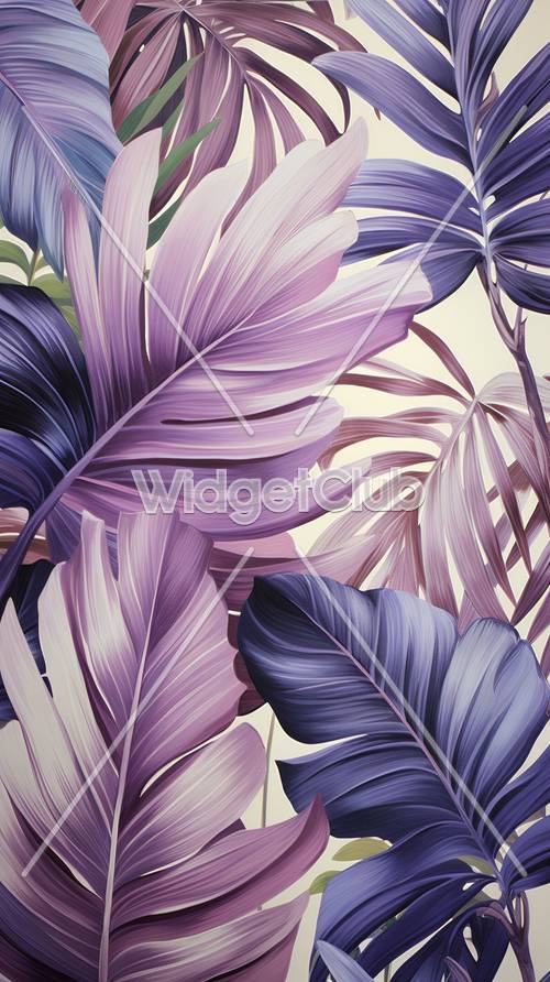Purple and Pink Leaves Design
