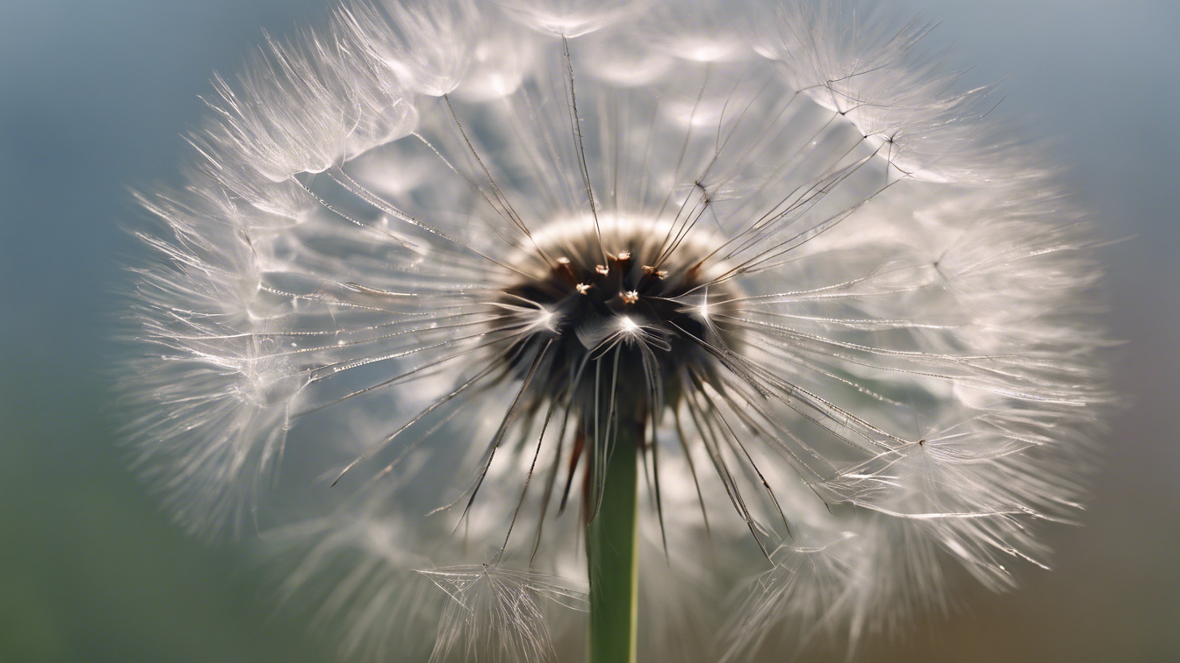 A delicate dandelion seed head, ready to disperse in the wind.壁紙[0f636e5a0c194b1eb7e8]