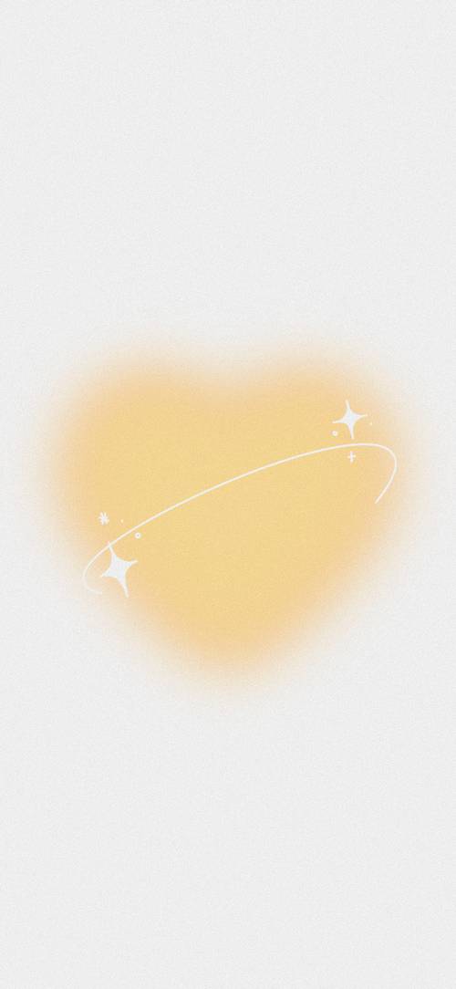 Shooting Star in a Soft Orange Heart