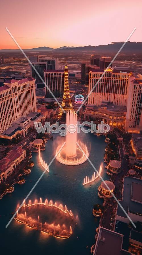 Piękna scena zmierzchu w Las Vegas