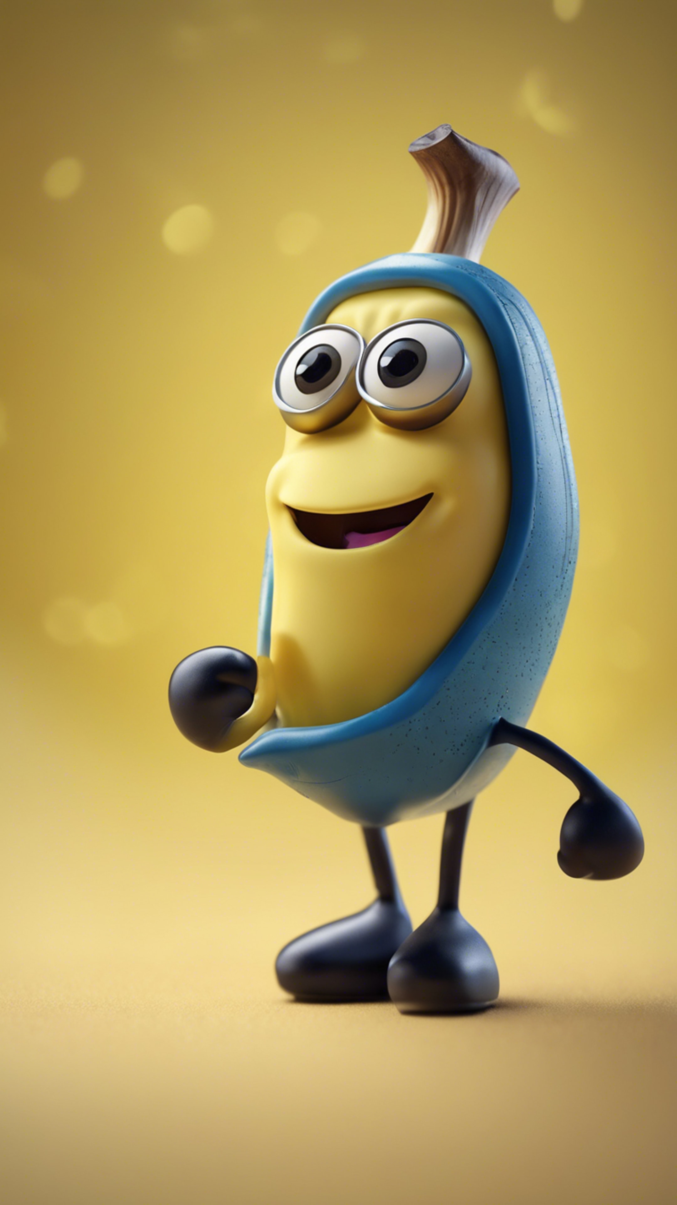 A banana animated character in a kids TV show. Ფონი[134047b32d7e4822af7d]