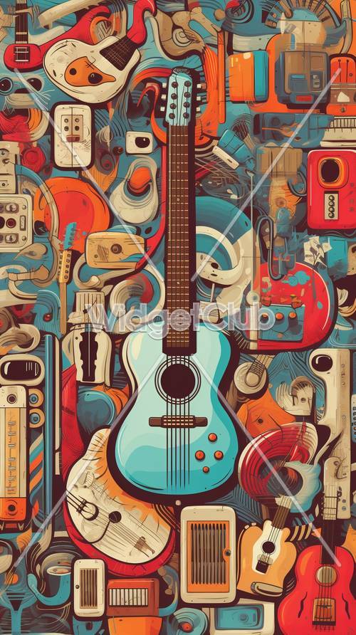 Cool música y arte collage