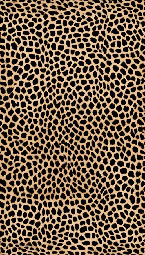 A symmetrical leopard print design in classic black and tan.