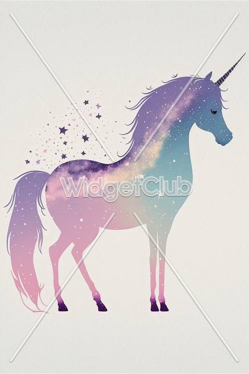 Magical Unicorn Under Starry Sky