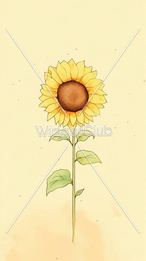 Ilustrasi Bunga Matahari Terang