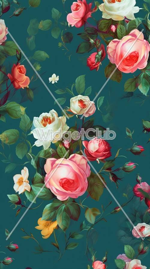 Dark Floral Wallpaper [c93090c6d8e14e9a9378]