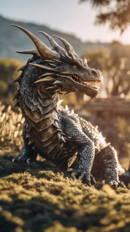 An ancient dragon with glistening scales basking in the morning sunlight Дэлгэцийн зураг [2abd71445c4a475a98da]