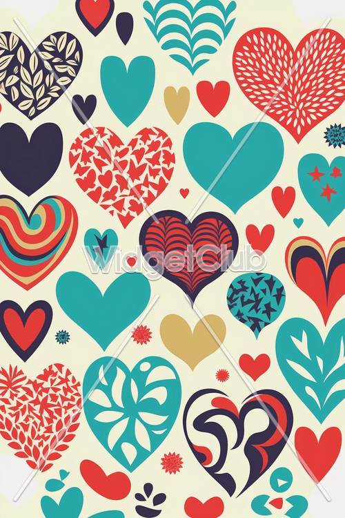 Corazón colorido Fondo de pantalla [69ba7b75a9cc4ca6ae37]